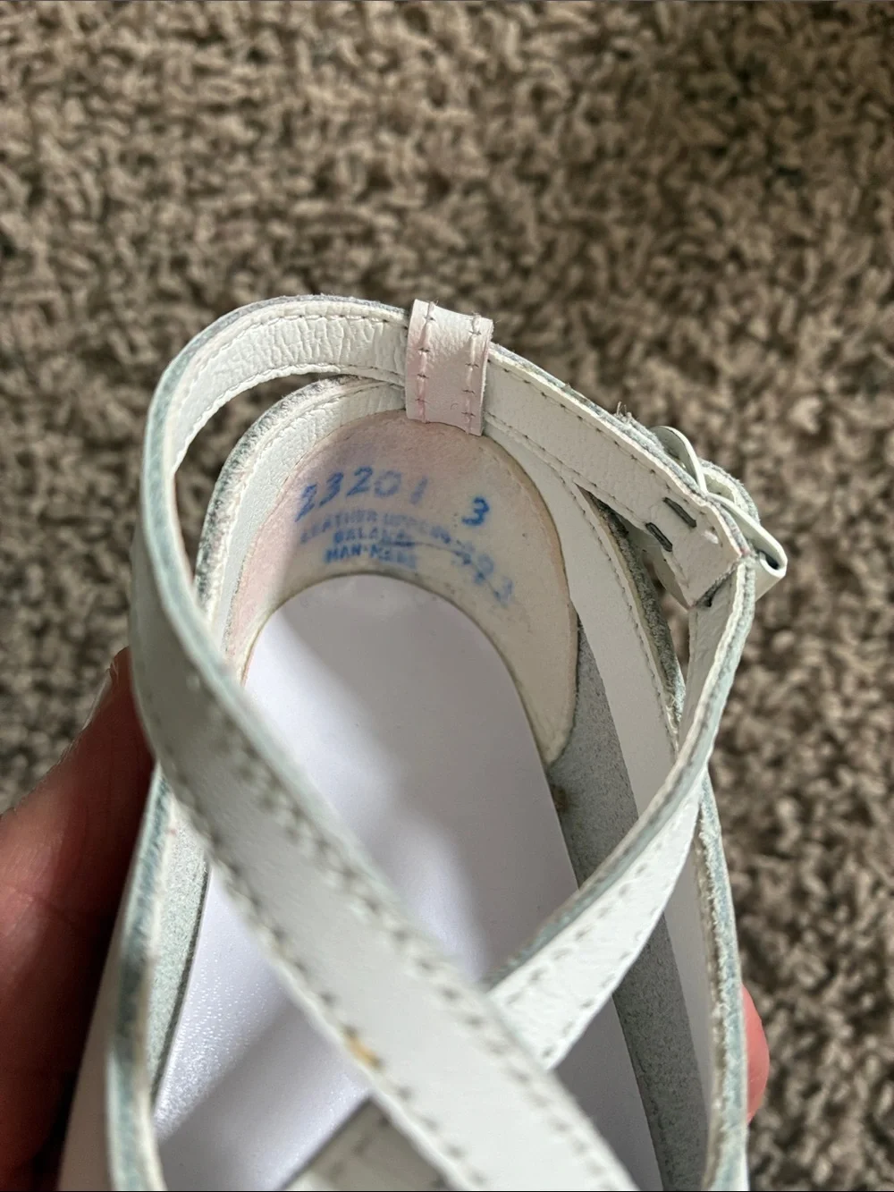 Vintage Lullaby Baby Girls White Dress Shoes Mary Janes - Size 3 23201